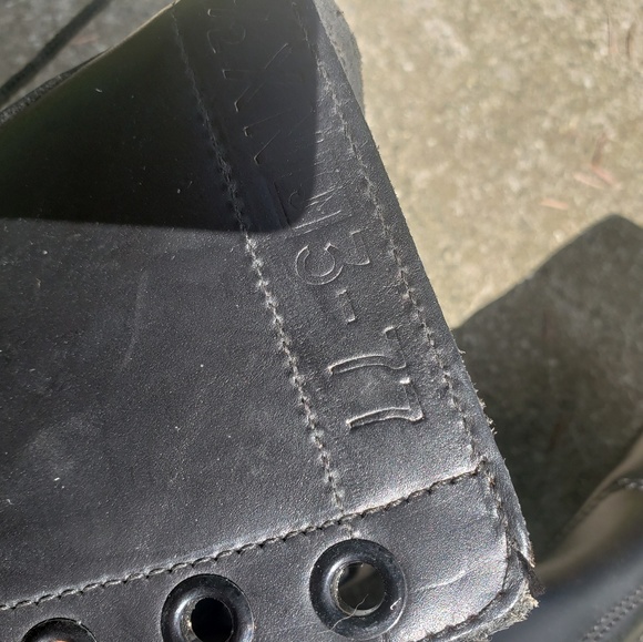 70s Military Combat Boots Leather punk 7.5 Black - Picture 6 of 8